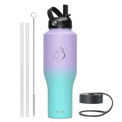 Buzio Trophy Series Water Bottle for Car 1.2L - Pink Green